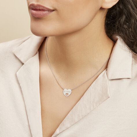 Collier Argent Blanc Aditya - Colliers fantaisie Femme | Histoire d’Or