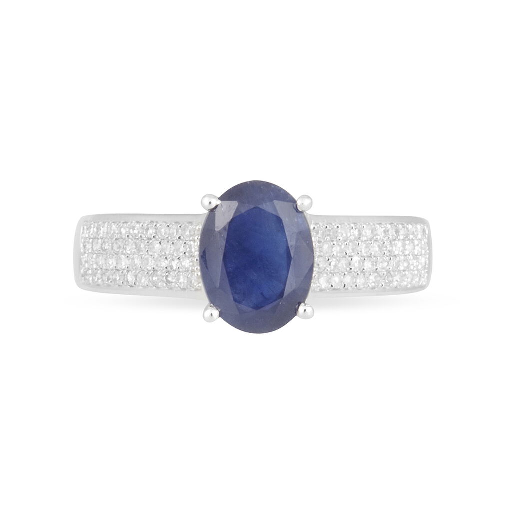 Bague Crista Or Blanc Saphir Et Diamant - Bagues solitaires Femme | Histoire d’Or