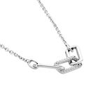 Collier Trait D'union Argent Blanc Oxyde De Zirconium - Colliers fantaisie Femme | Histoire d&rsquo;Or