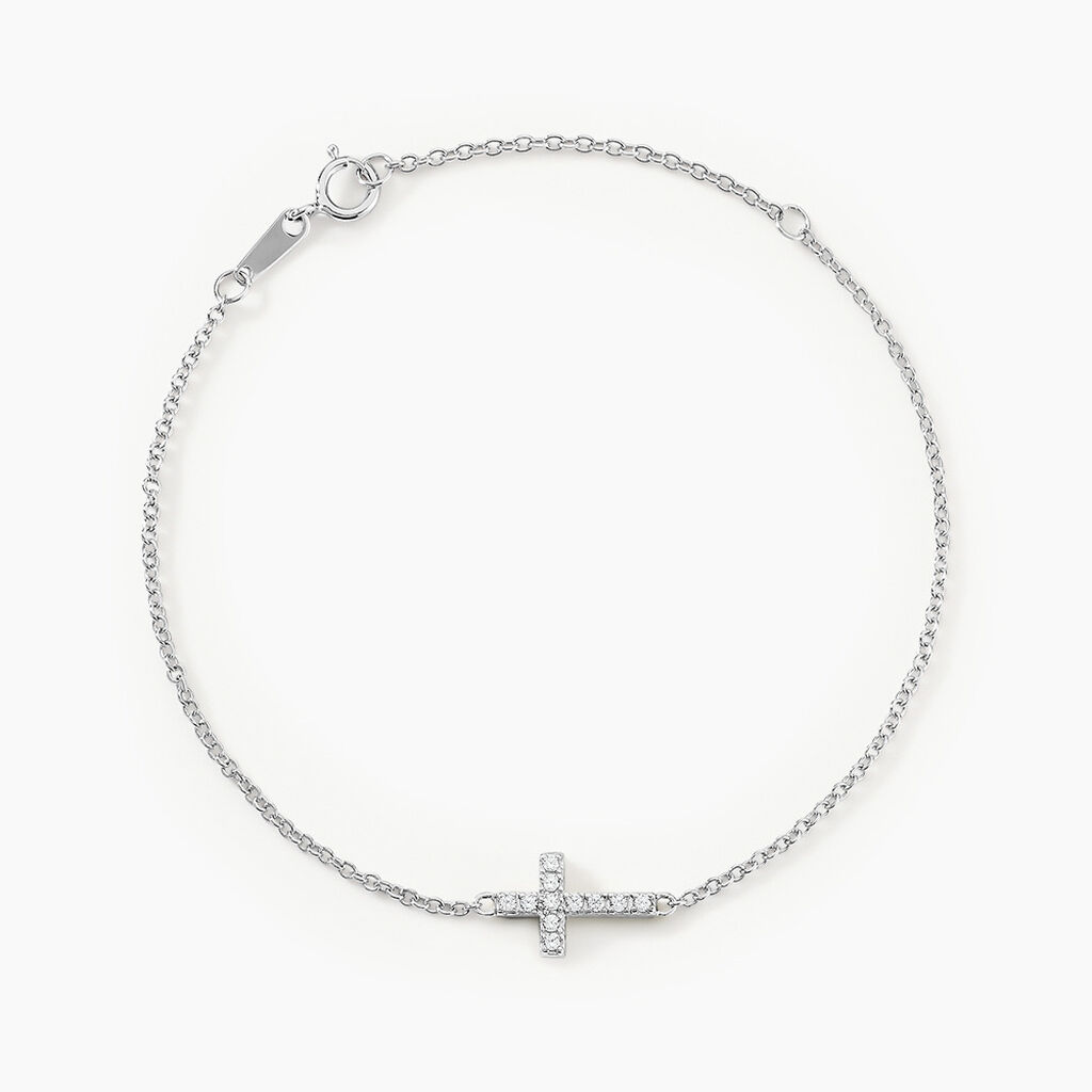 Bracelet croix avec pierre de naissance personnalisée, bijoux en argent Bracelet croix avec pierre de naissance personnalisée, bijoux en argent