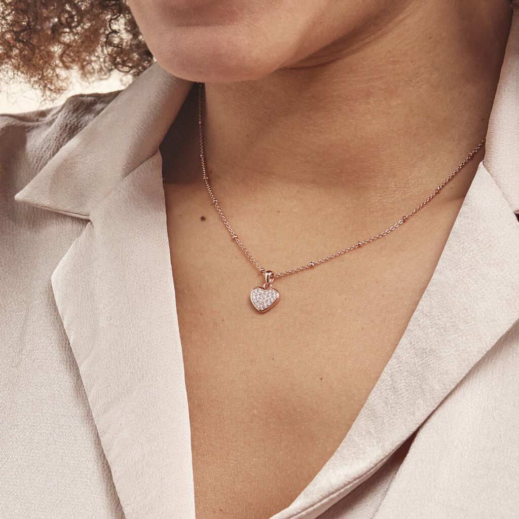 Collier Pascual Argent Met Rose Oxyde De Zirconium - Colliers fantaisie Femme | Histoire d’Or