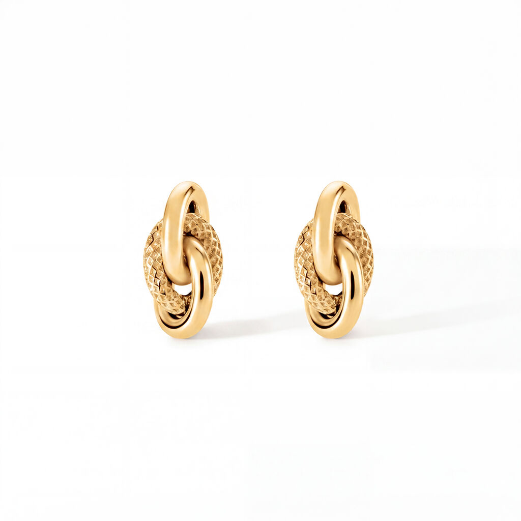 Boucles D'Oreilles Puces Niko Or Jaune - Clous d'oreilles Femme | Histoire d&rsquo;Or