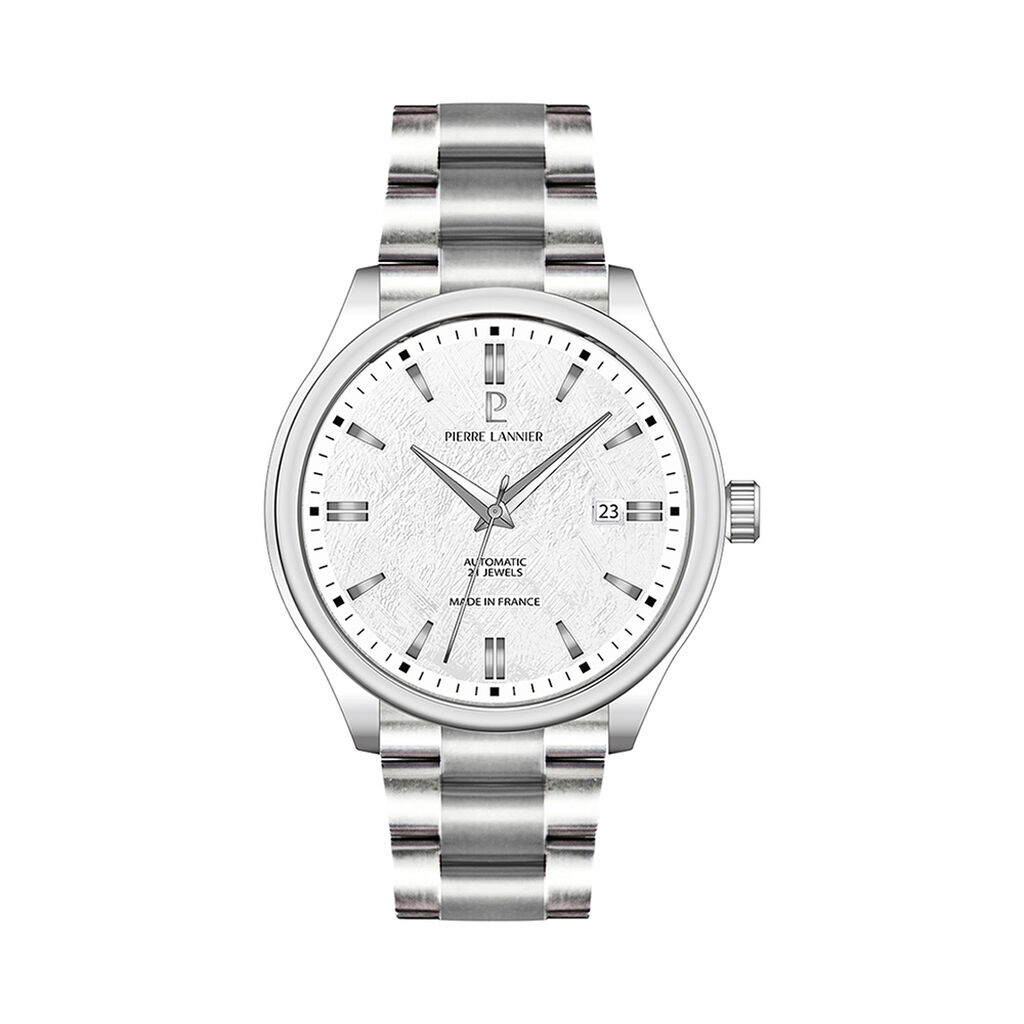 Montre Pierre Lannier Lannier Velin Argent&eacute; - Montres Homme | Histoire d&rsquo;Or