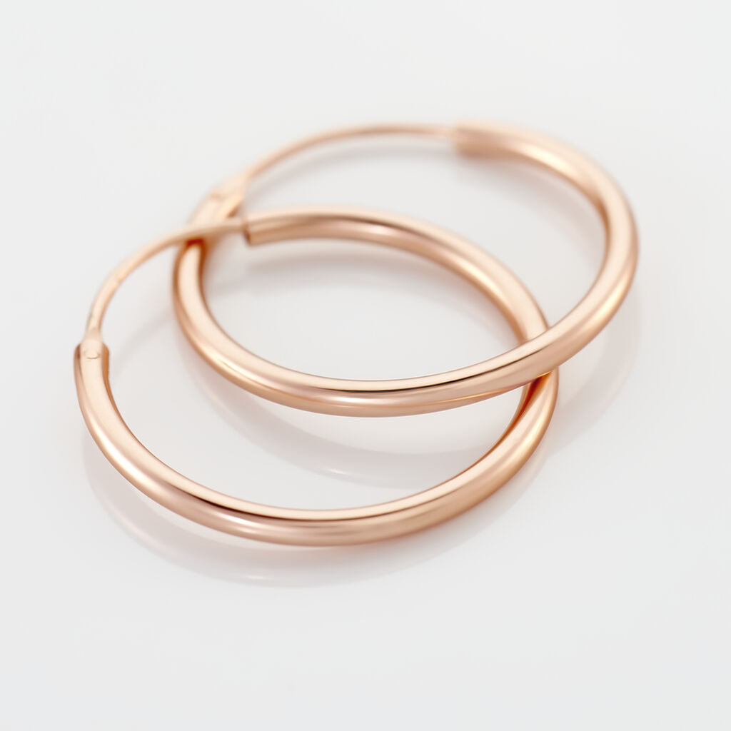 Créoles Argent Rose Olympia - Boucles d'oreilles créoles Femme | Histoire d’Or