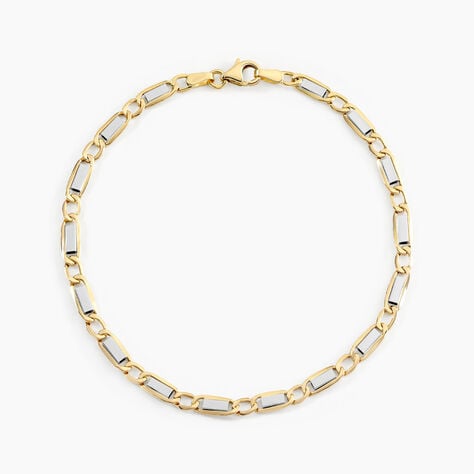 Bracelet Danae Plaquette Or Bicolore - Bracelets chaîne Homme | Histoire d’Or