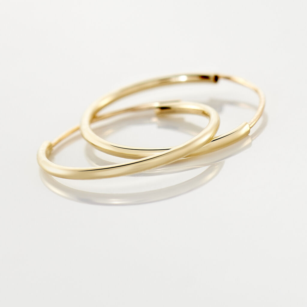 Créoles Muses Or Jaune - Boucles d'oreilles créoles Femme | Histoire d’Or