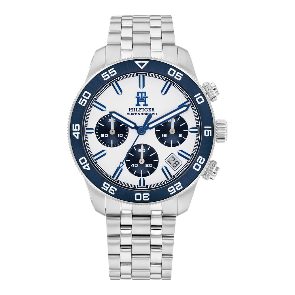 Montre Tommy Hilfiger Th85 Chrono Blanc