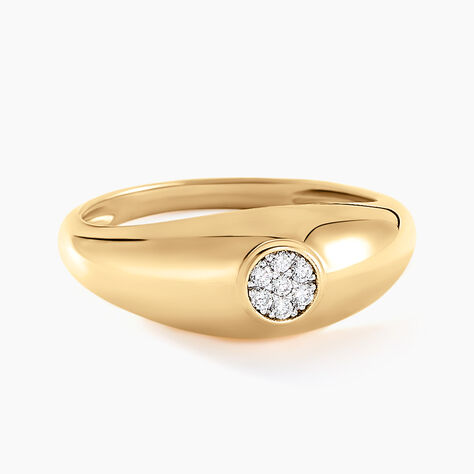 Bague Georgios Or Jaune Diamant - Bagues avec pierre Femme | Histoire d’Or