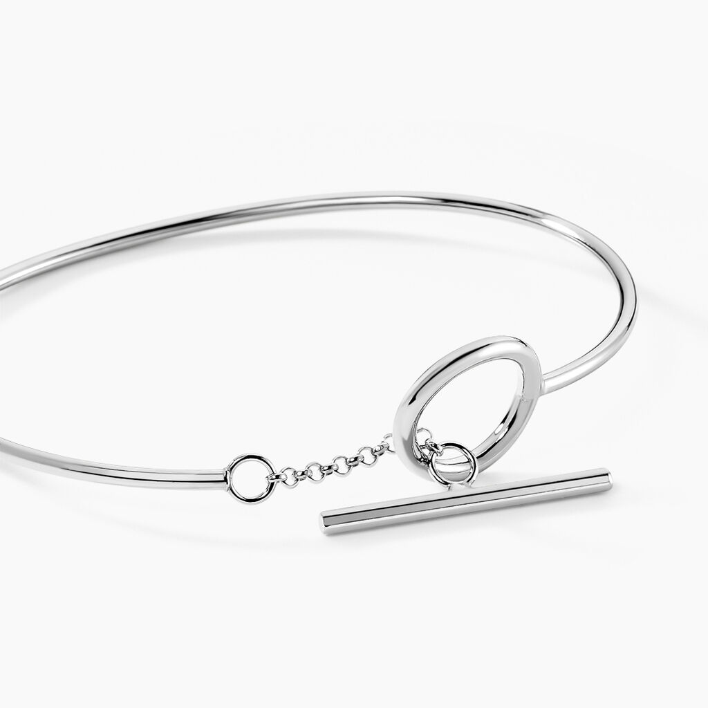 Bracelet Jonc Marie-capucine Argent Blanc - Bracelets joncs Femme | Histoire d’Or