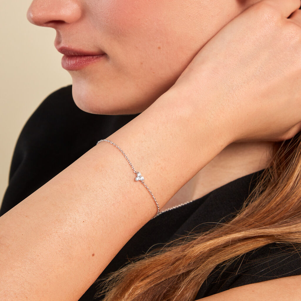 Bracelet Thylane Argent Blanc Oxyde De Zirconium - Bracelets Femme | Histoire d’Or