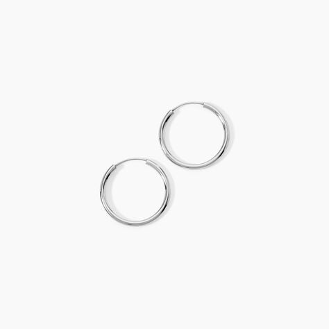 Cr&eacute;oles Valencina Or Blanc - Boucles d'oreilles cr&eacute;oles Femme | Histoire d&rsquo;Or