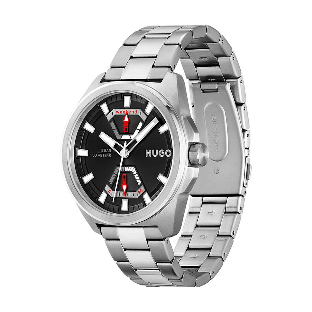 Montre Hugo Expose Noir - Montres Homme | Histoire d’Or
