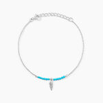 Bracelet Lottie Argent Blanc Turquoise - Bracelets Femme | Histoire d&rsquo;Or