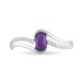 Bague Anja Or Blanc Amethyste Et Diamant - Bagues solitaires Femme | Histoire d’Or