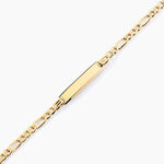 Bracelet Identit&eacute; Cameo Or Jaune - Gourmettes Femme | Histoire d&rsquo;Or