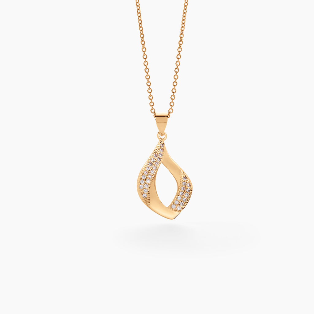 Collier Mai-lee Plaqu&eacute; Or Jaune Oxyde De Zirconium - Colliers Femme | Histoire d&rsquo;Or