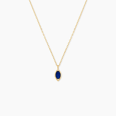Collier Chelo Or Jaune Lapis Lazuli Oxyde De Zirconium - Colliers Femme | Histoire d&rsquo;Or