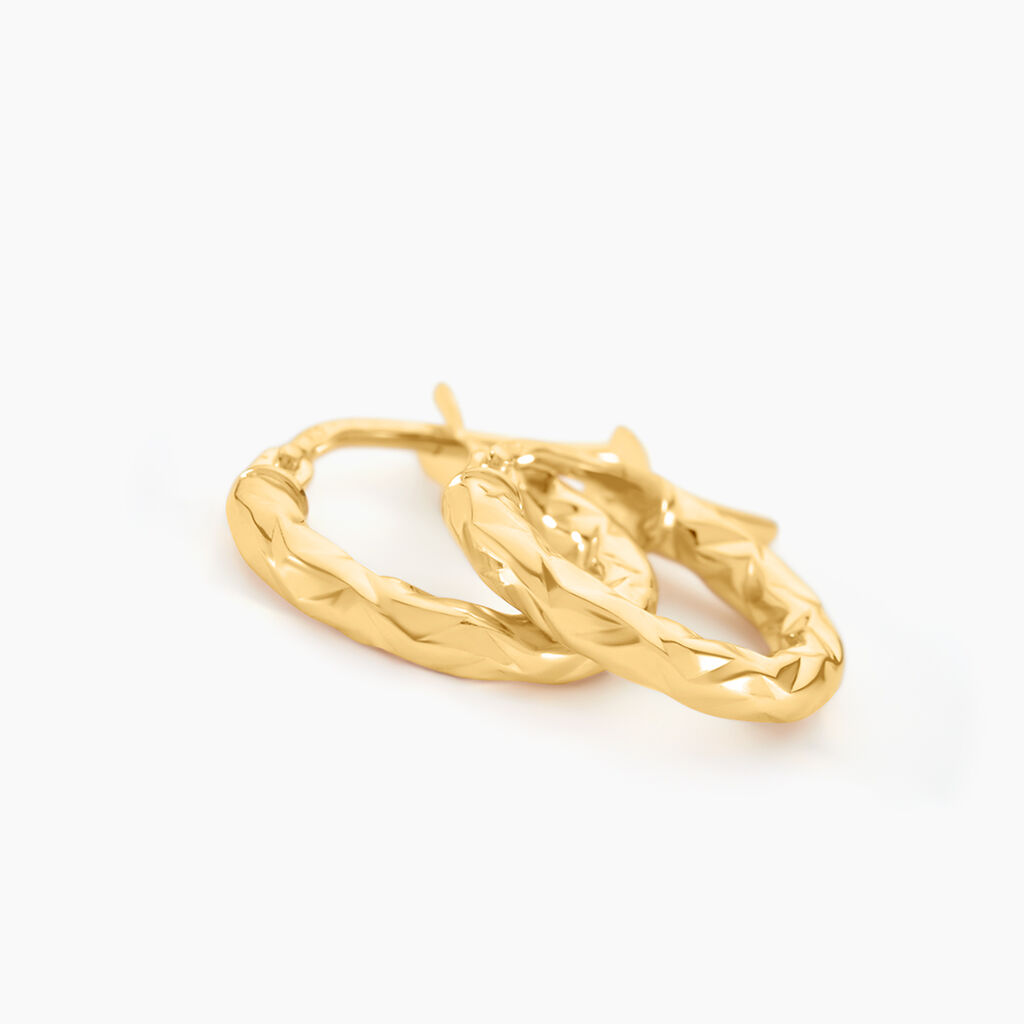 Créoles Cayla Or Jaune - Boucles d'oreilles créoles Femme | Histoire d’Or