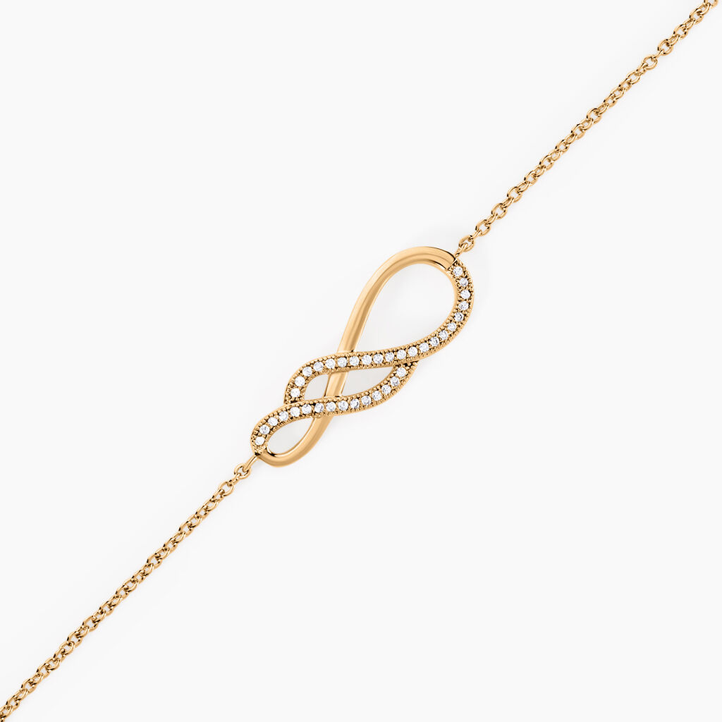 Bracelet Rajah Plaqu&eacute; Or Jaune Oxyde De Zirconium - Bracelets Femme | Histoire d&rsquo;Or