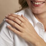 Bague Erma Plaqu&eacute; Or Dor&eacute; Oxyde De Zirconium - Bagues avec pierre Femme | Histoire d&rsquo;Or