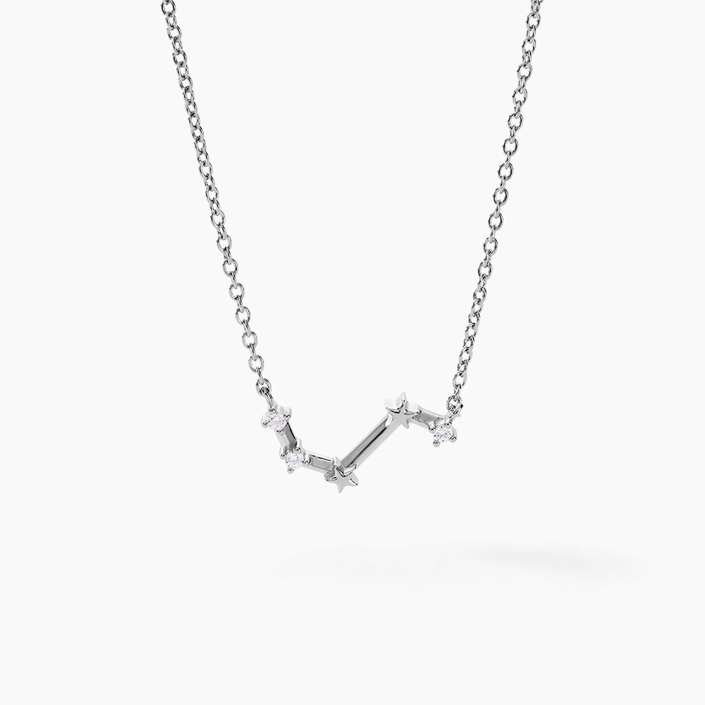 Collier Vega Argent Blanc Oxyde De Zirconium - Colliers Zodiaque Femme | Histoire d’Or