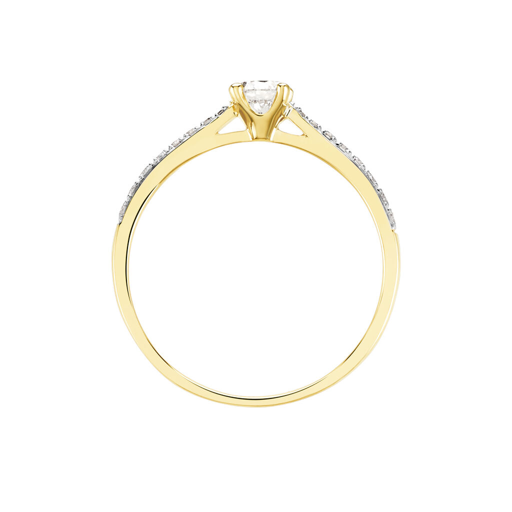 Bague Solitaire Hemera Or Jaune Diamant - Bagues solitaires Femme | Histoire d&rsquo;Or
