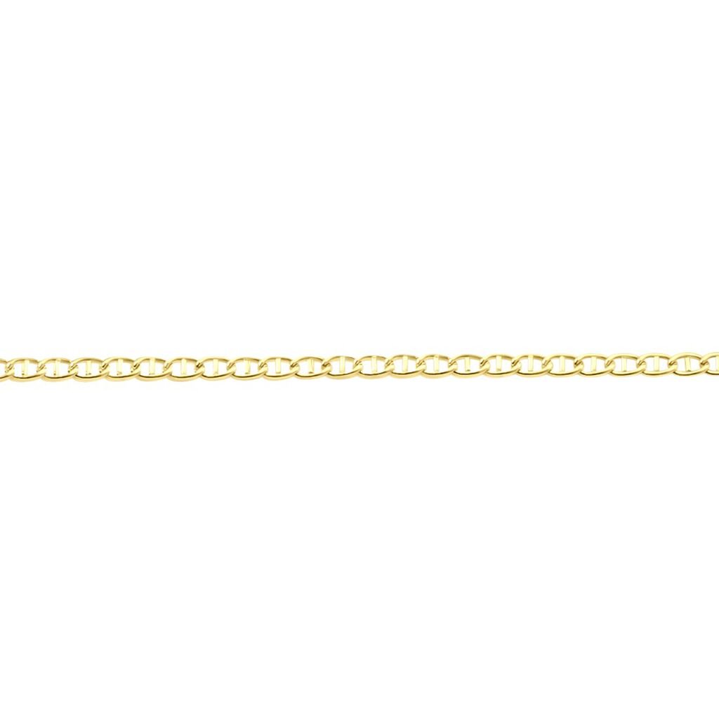 collier capucin maille marine plate or jaune