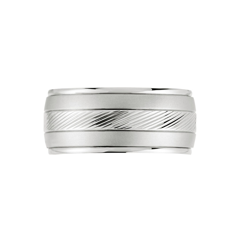 Bague Acier Blanc Sabien - Bagues fantaisie Homme | Histoire d&rsquo;Or
