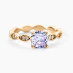 Bague Kurt Plaqu&eacute; Or Jaune Oxyde De Zirconium - Bagues solitaires Femme | Histoire d&rsquo;Or