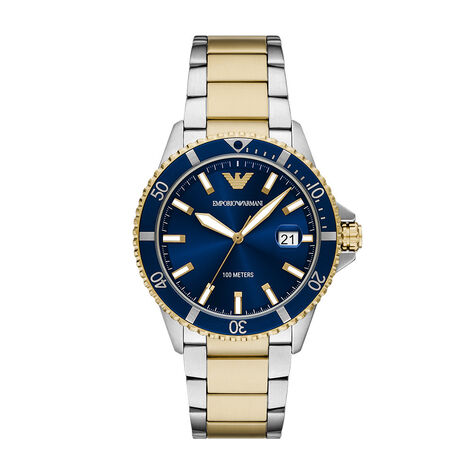 Montre Emporio Armani World Explorer Bleu - Montres Homme | Histoire d’Or