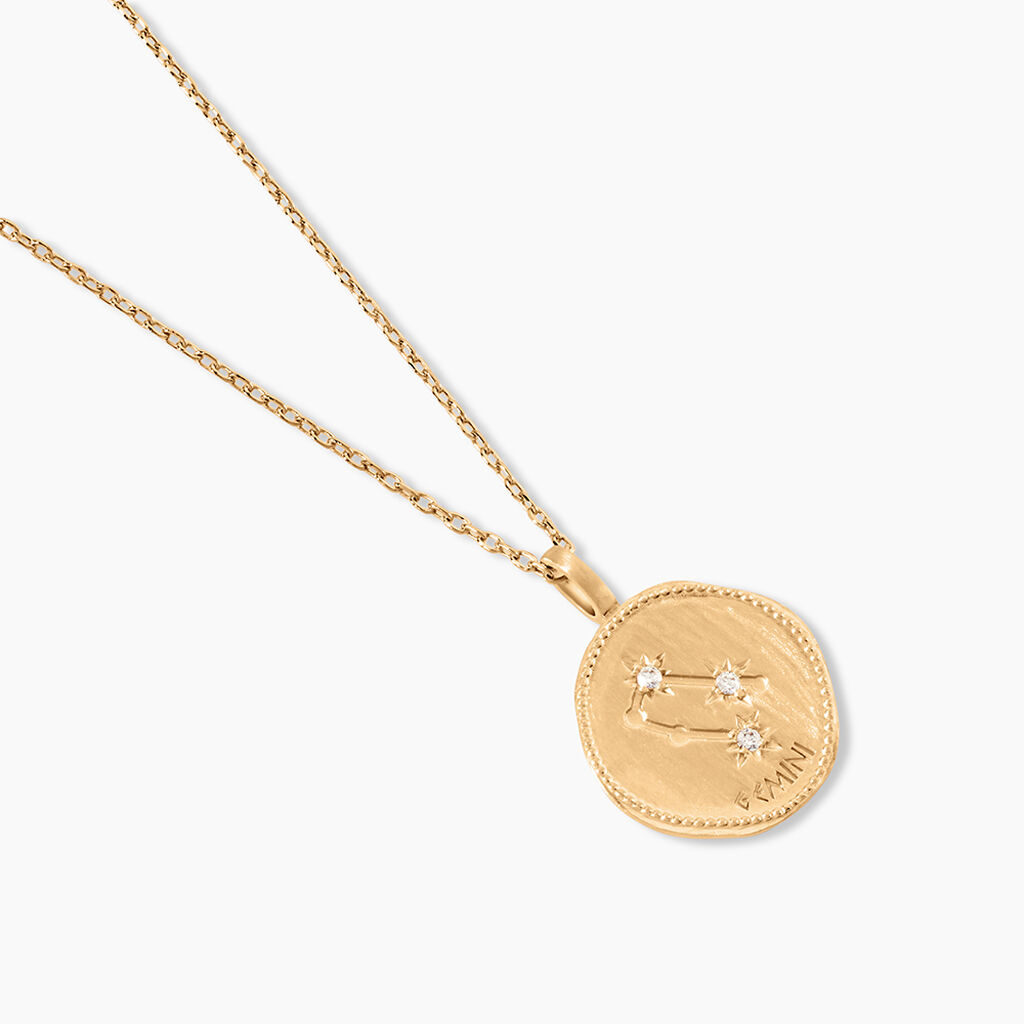 Collier Iago Plaqu&eacute; Or Oxydes De Zirconium - Colliers Zodiaque Femme | Histoire d&rsquo;Or