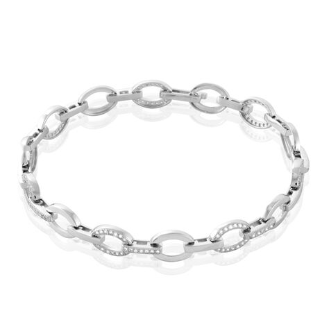 Bracelet Jonc Tehei Argent Blanc Oxyde De Zirconium - Bracelets Femme | Histoire d’Or