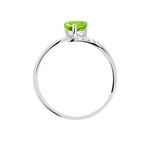 Bague Eva Or Blanc P&eacute;ridot Et Diamant - Bagues solitaires Femme | Histoire d&rsquo;Or