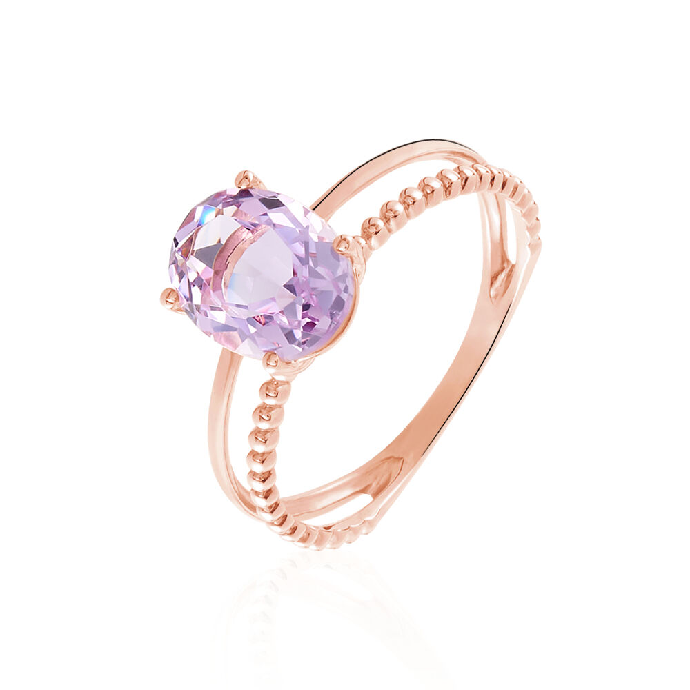 Bague or rose amethyste clearance