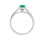 Bague Emory Or Blanc Emeraude Diamant - Bagues solitaires Femme | Histoire d&rsquo;Or