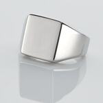 Chevaliere Acier Blanc Winebald - Chevali&egrave;res Homme | Histoire d&rsquo;Or