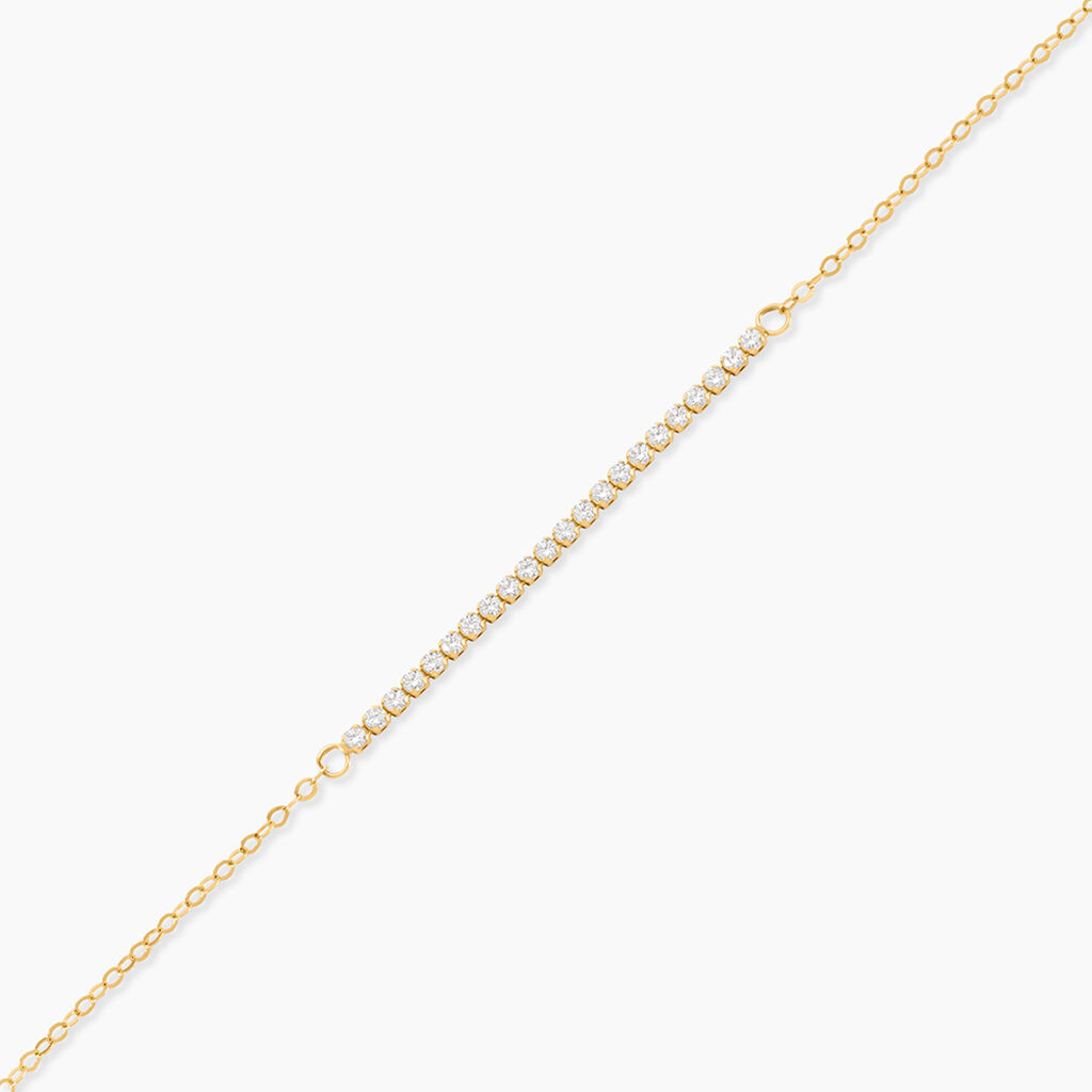 Bracelet Ajith Or Jaune Oxyde De Zirconium - Bracelets Femme | Histoire d&rsquo;Or