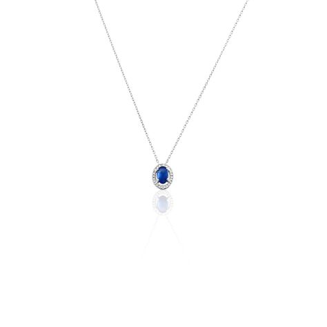 Collier Or Blanc Goulwen Saphir Et Diamants - Colliers Femme | Histoire d’Or
