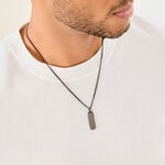 Collier Pantheon Acier Gris - Colliers fantaisie Homme | Histoire d&rsquo;Or