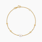 Bracelet Pearly Argent Dor&eacute; A L'Or 750/1000 Perle De Culture - Bracelets  | Histoire d&rsquo;Or