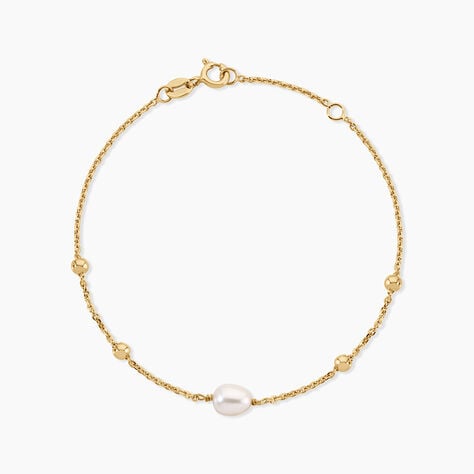 Bracelet Pearly Argent Dor&eacute; A L'Or 750/1000 Perle De Culture - Bracelets  | Histoire d&rsquo;Or