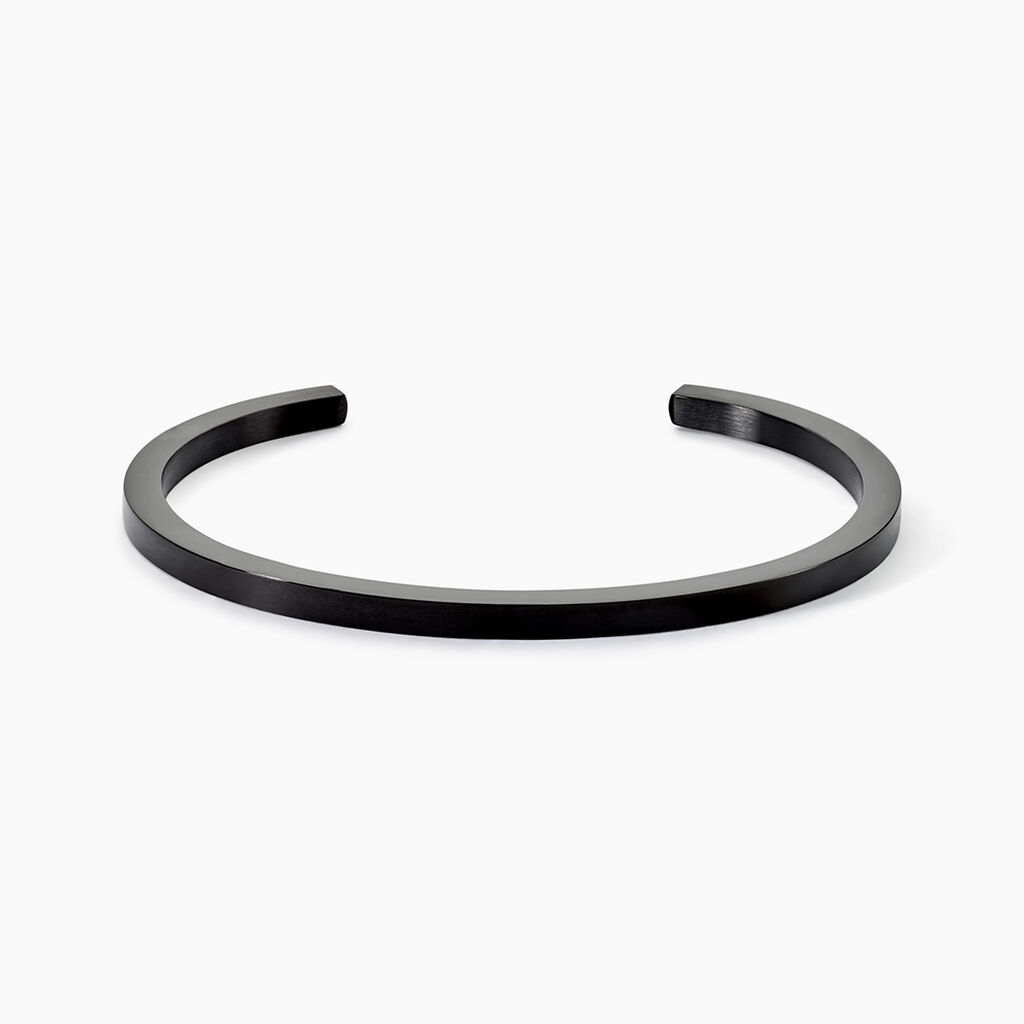 Jonc Jourdan Teno Acier Noir - Bracelets joncs Homme | Histoire d’Or