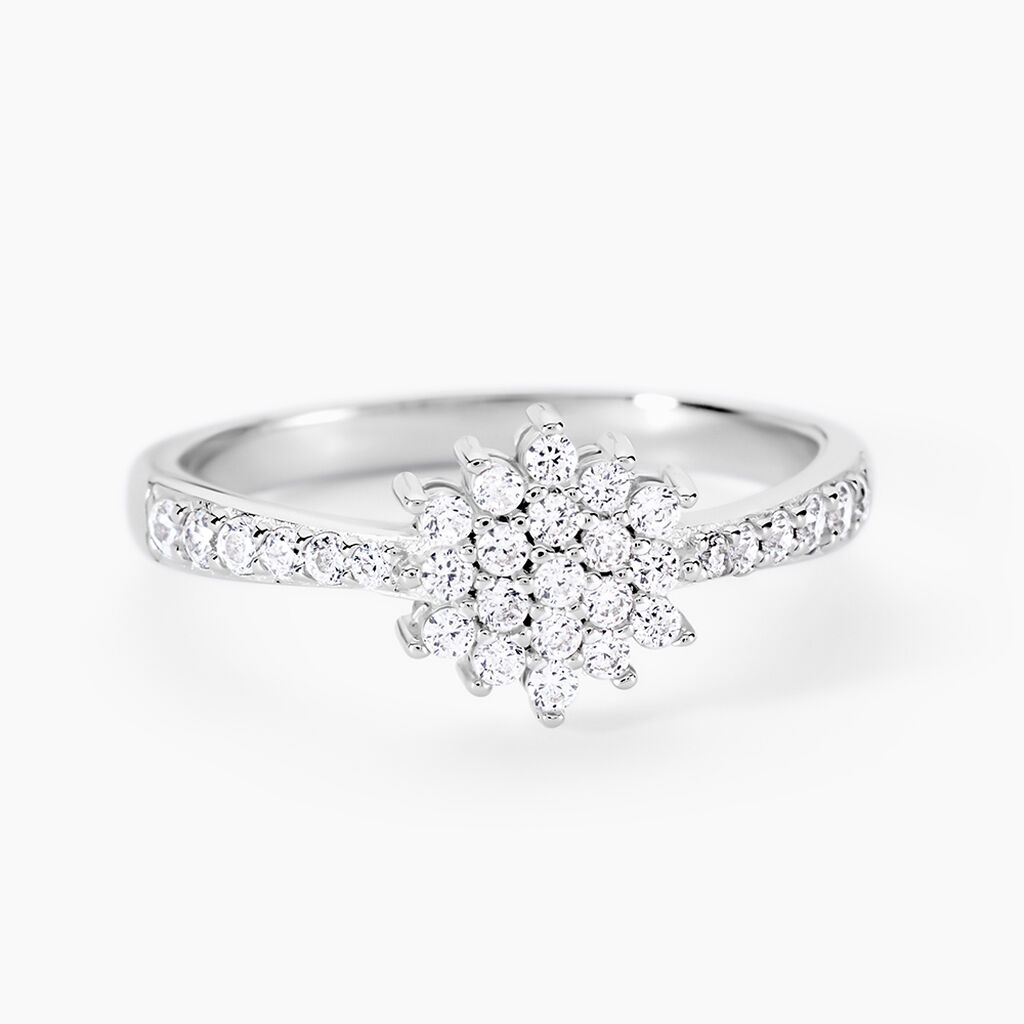 Bague Garoune Argent Blanc Oxyde De Zirconium - Bagues avec pierre Femme | Histoire d’Or
