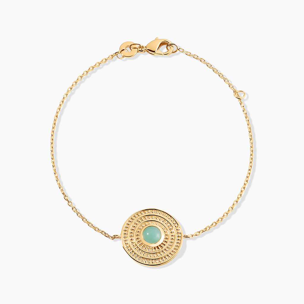 Bracelet Hugolin Plaqu&eacute; Or Aventurine - Bracelets Femme | Histoire d&rsquo;Or