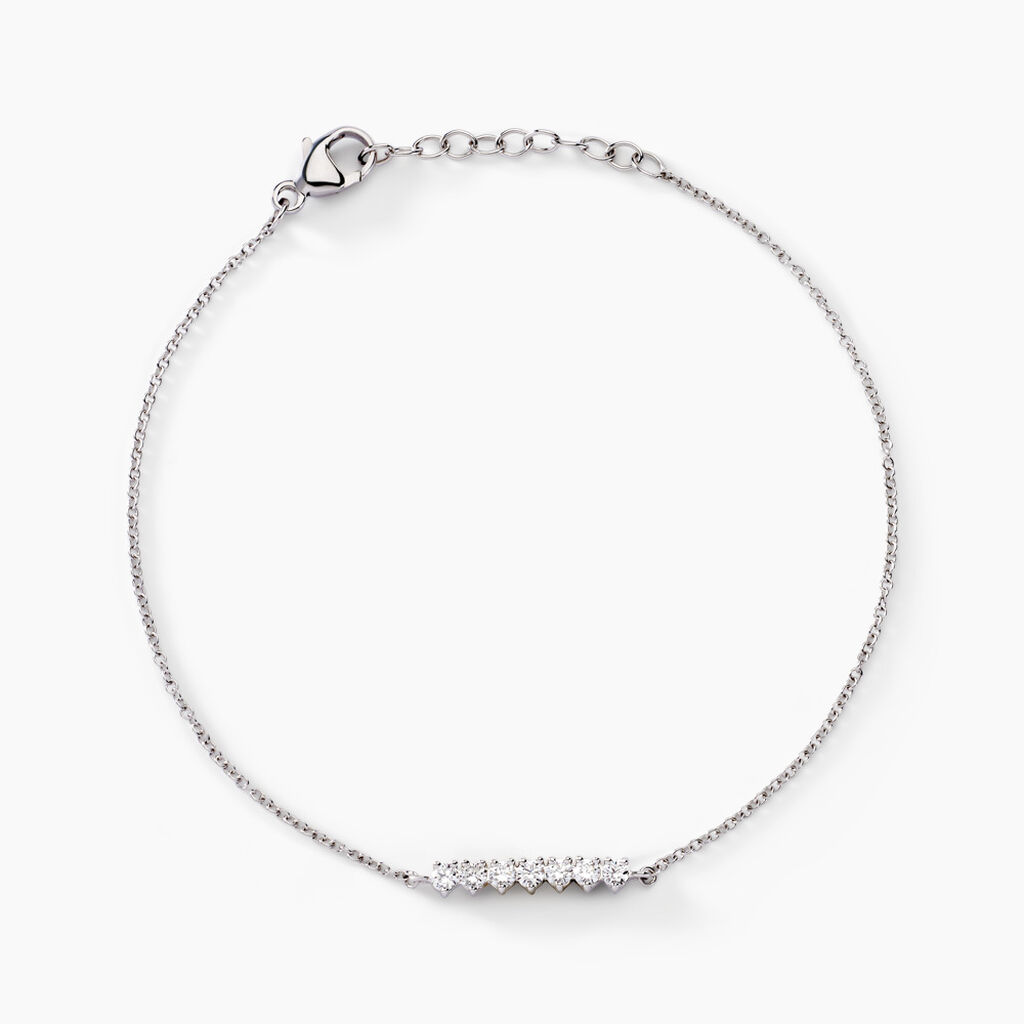 Bracelet Blitalia Or Blanc Diamant Synthétique - Bracelets Femme | Histoire d’Or