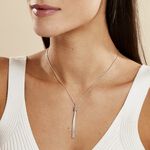 Collier Amaryllis Argent Blanc - Colliers fantaisie Femme | Histoire d&rsquo;Or