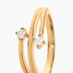 Bague Ana-lou Plaque Or Jaune Oxyde De Zirconium - Bagues avec pierre Femme | Histoire d&rsquo;Or