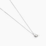 Collier Vrille Accompagnee Or Blanc Diamant - Colliers Femme | Histoire d&rsquo;Or