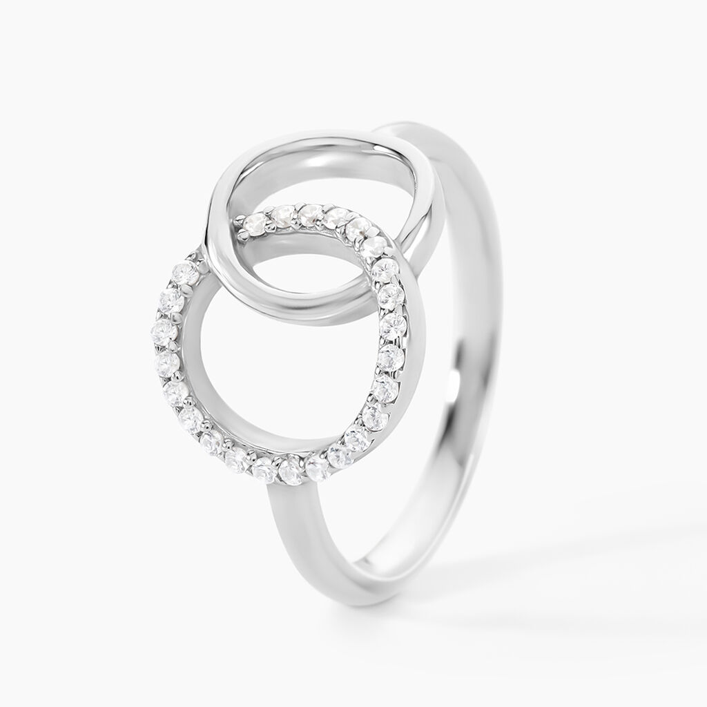 Bague Isabel Argent Blanc Oxyde De Zirconium - Bagues avec pierre Femme | Histoire d’Or