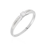 Bague Solitaire Katalina Or Blanc Diamant - Bagues solitaires Femme | Histoire d&rsquo;Or